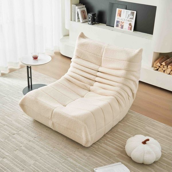 OKWISH Sitzsack Einzelsofa, Wohnzimmer Sofa, Loungesofa, Kindersofa, Küchensofa (Teddyfleece+Schaumstoff mit hoher Dichte, 1 St, Interne rahmenlose Struktur), Produkt als komprimierte Verpackung