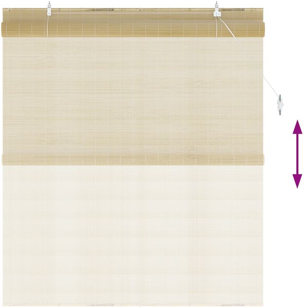 vidaXL Rollo Natur 130 x 160 cm Bambus 42039692 Bild 6