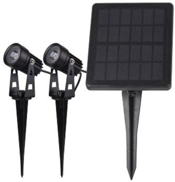 ChiliTec Gartenstrahler Aufbau, 5W, warmweiß, IP65, G, 3000K, wassergeschützt solarbetrieben, warmweiß