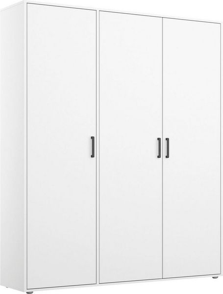 Rauch Möbel Voyager Schrank Kleiderschrank Drehtürenschrank, Alpinweiß, 3-türig, inklusive 1 Kleiderstange, 4 Einlegeböden BxHxT 140 x 194 x 53 cm