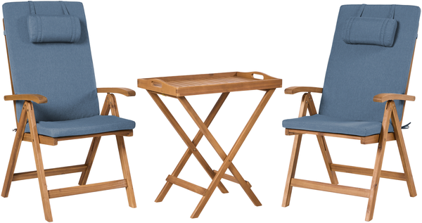 Bistro Set JAVA PREMIUIM Akazienholz Blau