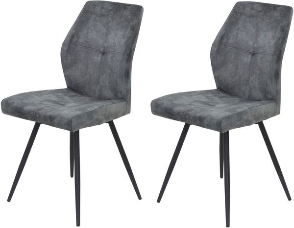 HELA 4-Fußstuhl ALLY (Set, 2 St), 4-Fuß, 360° drehbar, gepolstert, Vintage Velvet mit Steppnähten