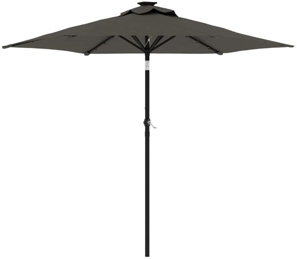 Sonnenschirm, Terrassenschirm mit Stahlmast Anthrazit 225x225x212 cm