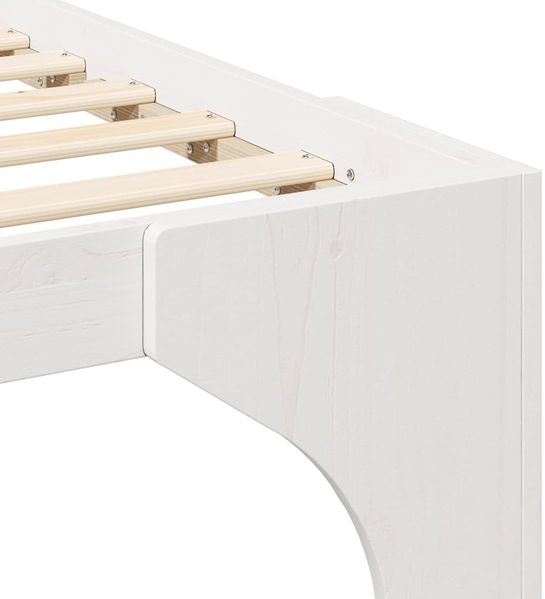 vidaXL Bettrahmen Weiß 120 x 200 cm Massives Kiefernholz 872990 Bild 8