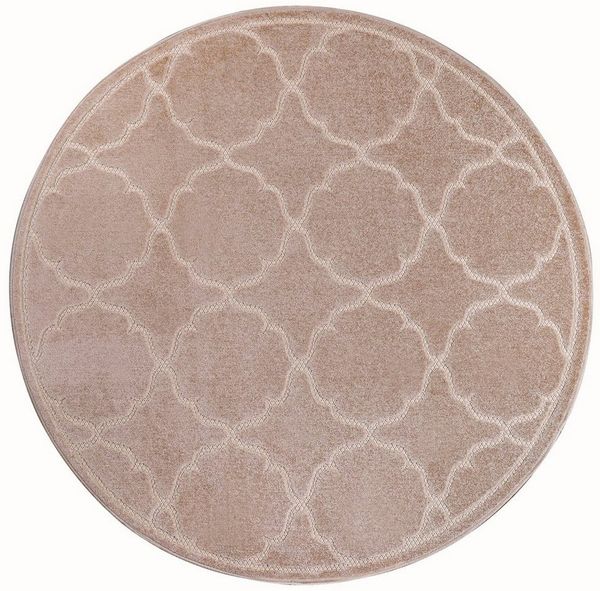 Sanat 'Berlin' Teppich, Höhe: 6 mm, In -und Outdoor geeignet, Beige, 120 cm (Rund) Bild 2