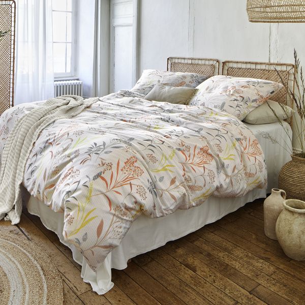 Irisette Seersucker Bettwäsche Easy 8510-50 Gräser gelb orange 135x200