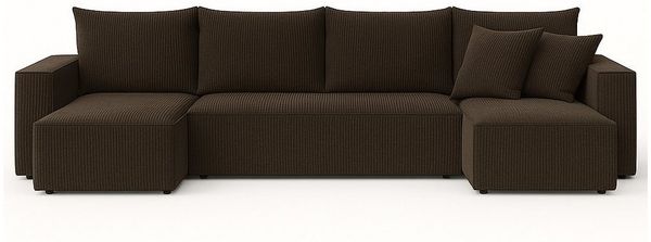 NEXT COLLECTION Ecksofa VELO U, Funktion Schlafen, Behälter für Bettzeug, lose Zierkissen mit Reißverschlüssen