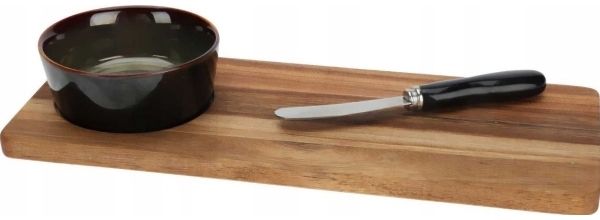 Excellent Houseware Schneidebrett zum Servieren mit Schale und Messer