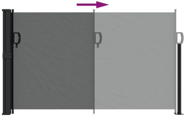 vidaXL Ausziehbare Seitenmarkise Anthrazit 120x500 cm 4004413 Bild 5