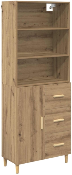 vidaXL Highboard Artisan-Eiche 69,5 x 32,5 x 180 cm Holzwerkstoff 3415935