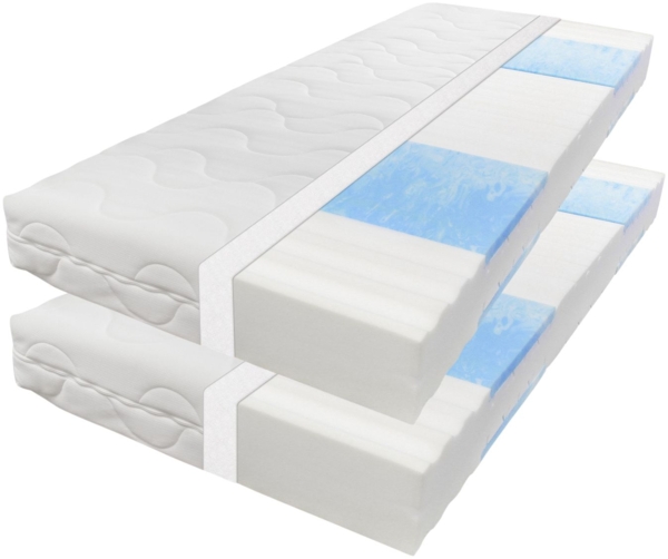 Blue Vision Matratze 200x200 Höhe 19cm, 7-Zonen Kaltschaummatratze H4, Blauer Engel, Öko-Tex zertifiziert, Made in Germany