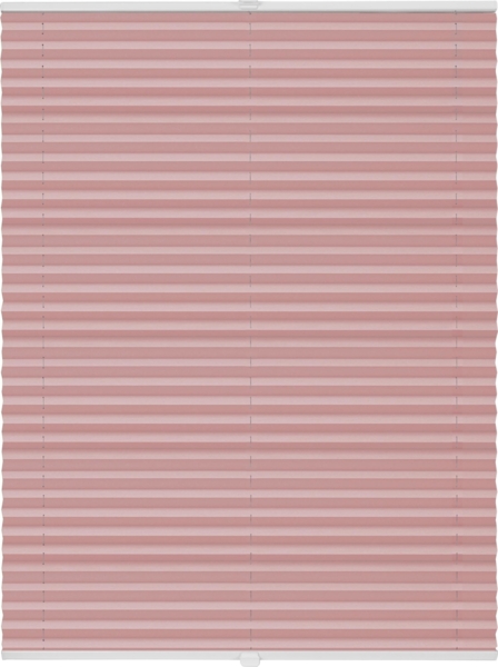 ondeco Plissee ohne Bohren mit Klemmträger, Sonnenschutz für Fenster innen, blickdicht, Faltrollo, Rosa, 90x130 cm