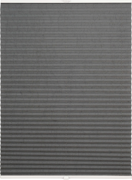 ondeco Plissee auf Maß Crushed-optik für alle Fenster innen, Montage in Glasleiste mit Spannschuh, Sonnenschutz-Rollo, Lichtschutz und blickdicht, Grau, B): 61-70 cm, H): 101-150 cm