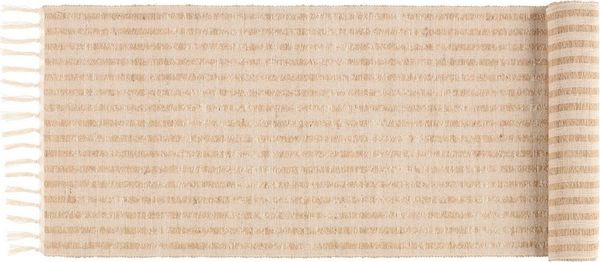 4LIVING Tischdecke Tischläufer aus Jute und Baumwolle, 33x140 cm (Tischdecken 1-tlg)