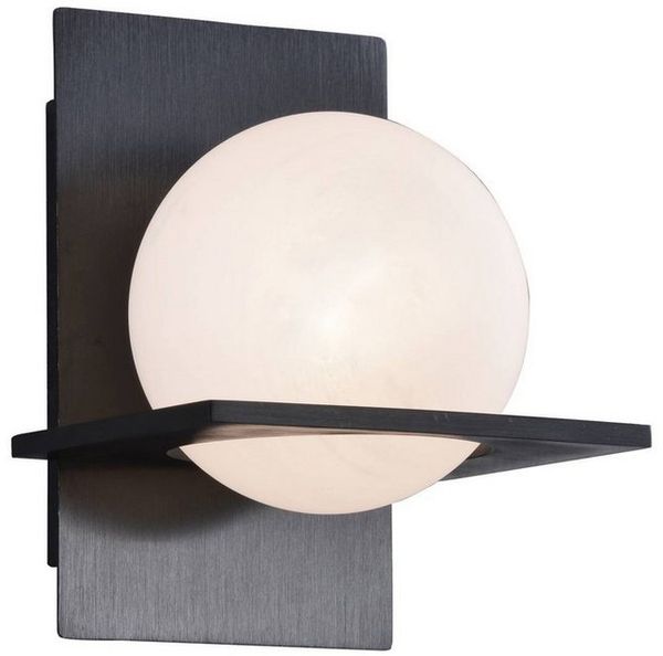Lucande Wandleuchte Kulka, Metall, Schwarz IP20, 1 x 8 W LED