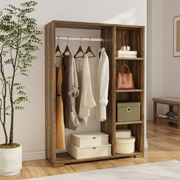 Kleiderschrank Nesbyen Walnussoptik [en. casa]