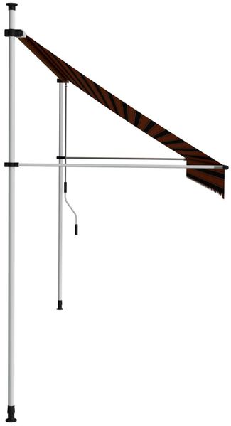 vidaXL Einziehbare Markise Handbetrieben 350 cm Orange und Braun 145839 Bild 5