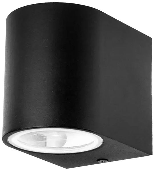 Wandstrahler, IP44, schwarz, 1x GU10, H 9,2cm