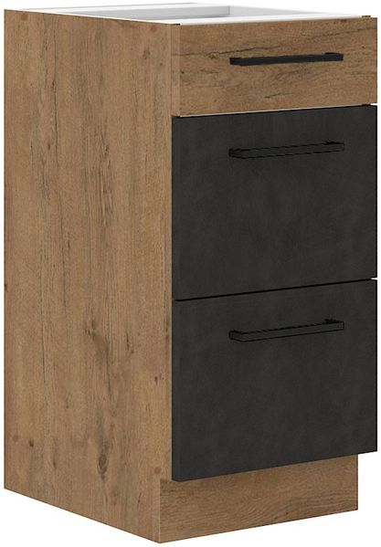 Vigo Unterschrank 40 cm Eiche Lancelot Matera Grau Küchenzeile Soft-Close Küche Bild 6