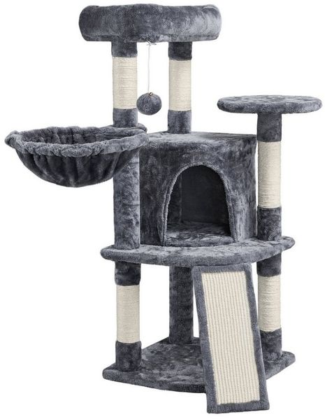 Yaheetech Kratzbaum 106 cm (H), Kletterbaum Katzenbaum mit Katzenhöhle & Sisalstämme & Kratzbrett
