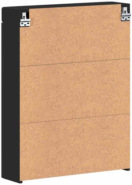 vidaXL Badezimmerspiegelschrank TULUM Schwarz 60 x 16,5 x 78 cm 880362 Bild 8