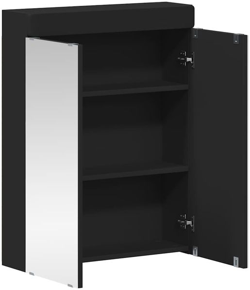 vidaXL Badezimmerspiegelschrank TULUM Schwarz 60 x 16,5 x 78 cm 880362 Bild 5