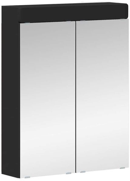 vidaXL Badezimmerspiegelschrank TULUM Schwarz 60 x 16,5 x 78 cm 880362 Bild 2