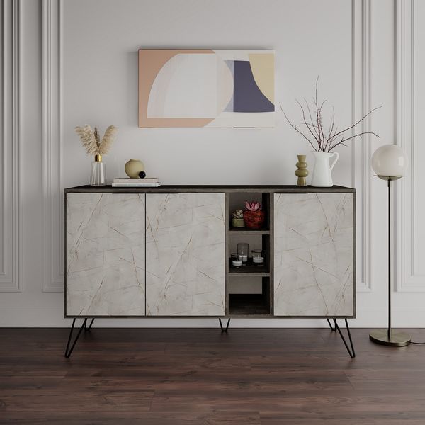 Konsole, 'Clara', 83 x 35,6 x 142, Dunkelbraun, Lagina