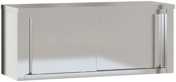 vidaXL Küchen-Wandschrank mit Schiebetüren Edelstahl 376443