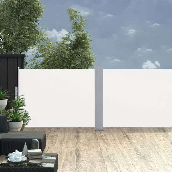 vidaXL Ausziehbare Seitenmarkise Creme 120 x 1000 cm 48479