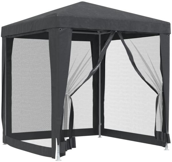 vidaXL Partyzelt mit 4 Mesh-Seitenwänden Anthrazit 2x2 m HDPE 319219