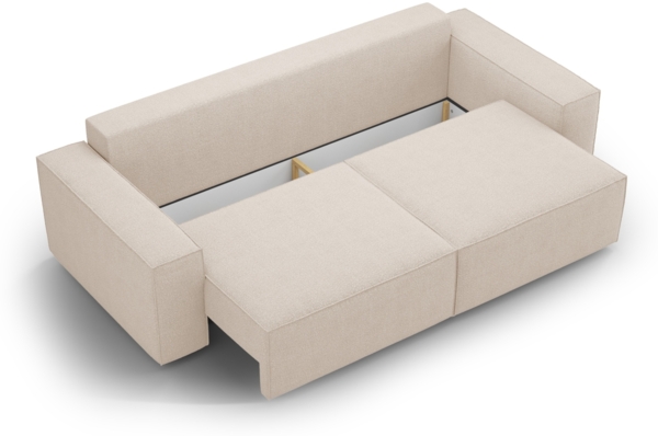 Micadoni Schlafsofa Jodie 3-Sitzer Boucle Beige Bild 4
