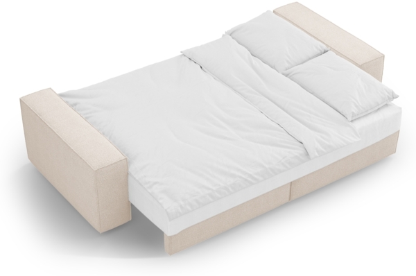 Micadoni Schlafsofa Jodie 3-Sitzer Boucle Beige Bild 5