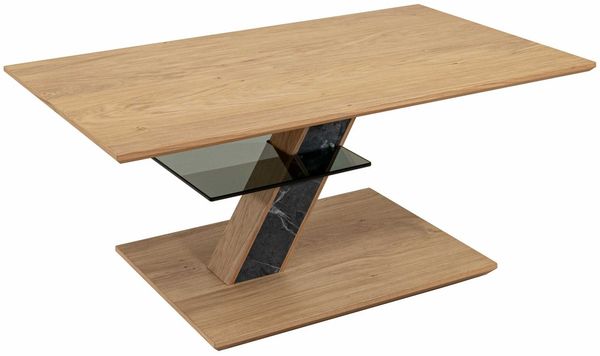 Couchtisch höhenverstellbar Cody 100x47x60 Massivholzfurnier Wildeiche