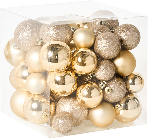 Weihnachtskugel 60er Set TYIN Gold