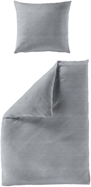 Seersucker Bettwäsche Set 4134 12 grau