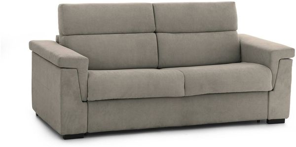 Dmora 3-Sitzer Schlafsofa Nus, Schlafsofa fürs Wohnzimmer, gepolstert, abnehmbar, 100 % Made in Italy-Qualität, 225x95 h100 cm, Taube