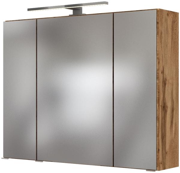 Spiegelschrank >Oulu< in Wotaneiche - 80x64x20cm (BxHxT)