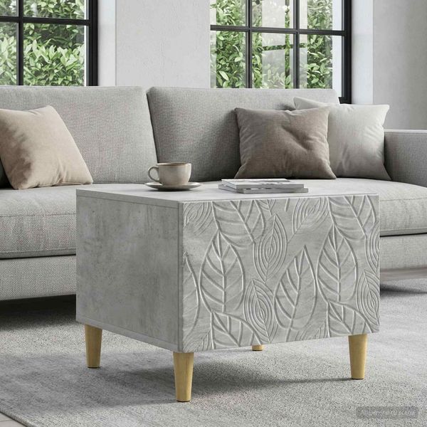 vidaXL Couchtisch Betongrau 50 x 49 x 40 cm Holzwerkstoff 895198