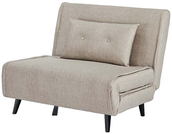 riess-ambiente Relaxsessel SMART MULTIFUNCTION 100cm champagner - Samt, Bettfunktion, mit Kissen (Einzelartikel, 1-St), ausziehbare Schlafgelegenheit - ideal für Wohn- oder Gästezimmer Bild 2