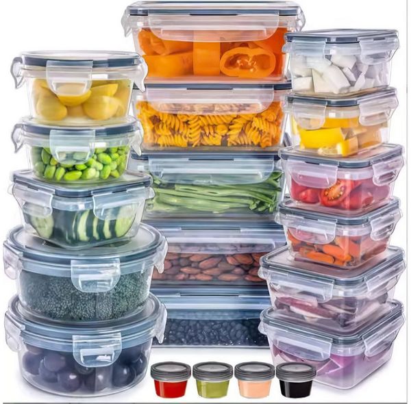 SURFOU Frischhaltedose 24er Dosen Set mit Deckel Vorratsdosen Aufbewahrungbox, (Gefrierdosen - Meal Prep Boxen, Küche Lebensmittelbehälter Set für Gefrierfachgeeignet), Aufbewahrungsbox mit Deckel Küche Food Container