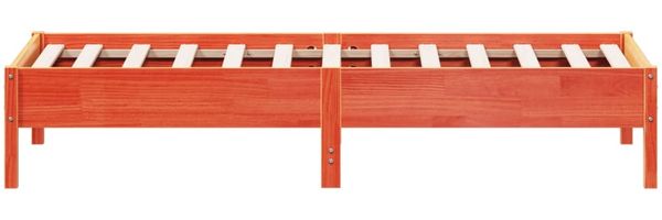 vidaXL Massivholzbett ohne Matratze Wachsbraun 75x190 cm Kiefernholz 842733 Bild 5