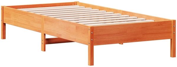 vidaXL Massivholzbett ohne Matratze Wachsbraun 75x190 cm Kiefernholz 842733 Bild 2