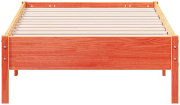 vidaXL Massivholzbett ohne Matratze Wachsbraun 75x190 cm Kiefernholz 842733 Bild 4