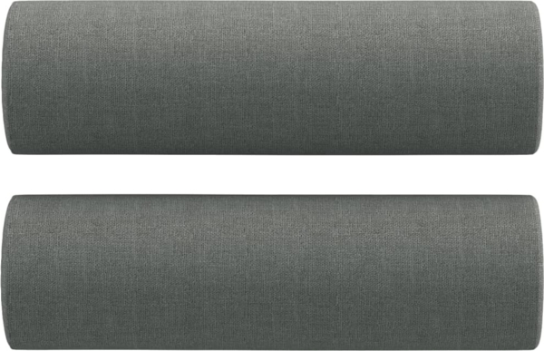 vidaXL Zierkissen 2 Stk. Dunkelgrau Ø15x50 cm Stoff 349502