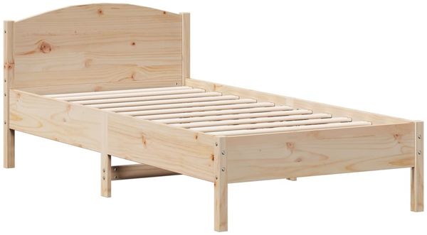Einzelbetten, Betten für Erwachsene, Massivholzbett ohne Matratze 75x190 cm Kiefernholz de3369
