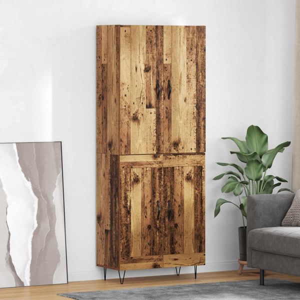 vidaXL Highboard 2 pcs Altholz Holzwerkstoff 3415658