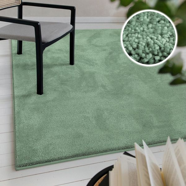 OTTO home Teppich Lisbea, rechteckig, Höhe: 17 mm, moderner dichter weicher Kurzflorteppich, Wohnzimmer, Schlafzimmer