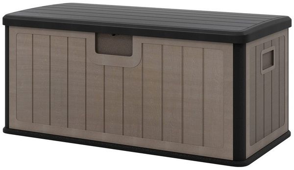 COSTWAY Auflagenbox, 378L Terrassenbox wasserfest mit abschließbarem Deckel