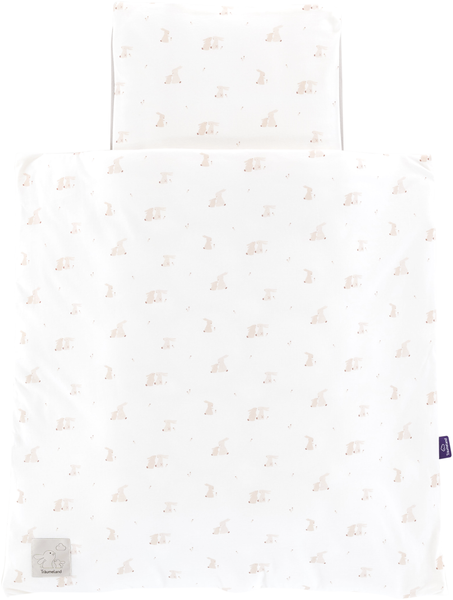 Bettwäsche Jersey Hophop Bunny beige 80/80 + 35/40 cm